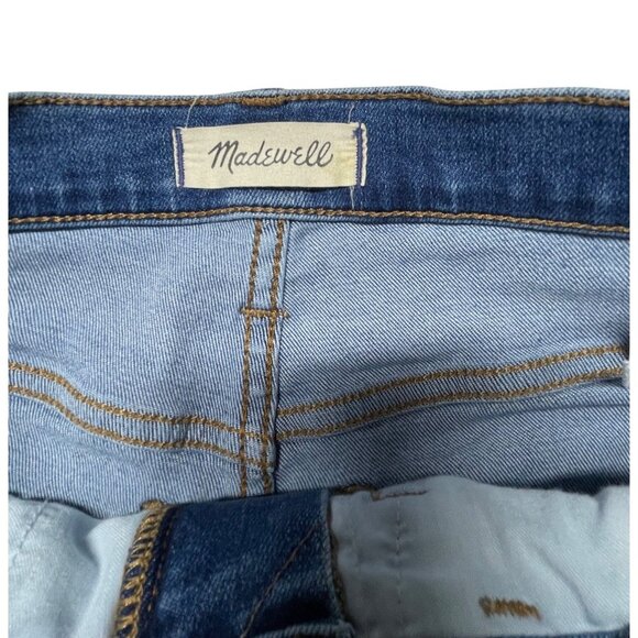 Madewell Women's 25P Jeans Mid-Rise Roadtripper Jeans Blue Denim Cotton‎ Blend - Picture 4 of 14